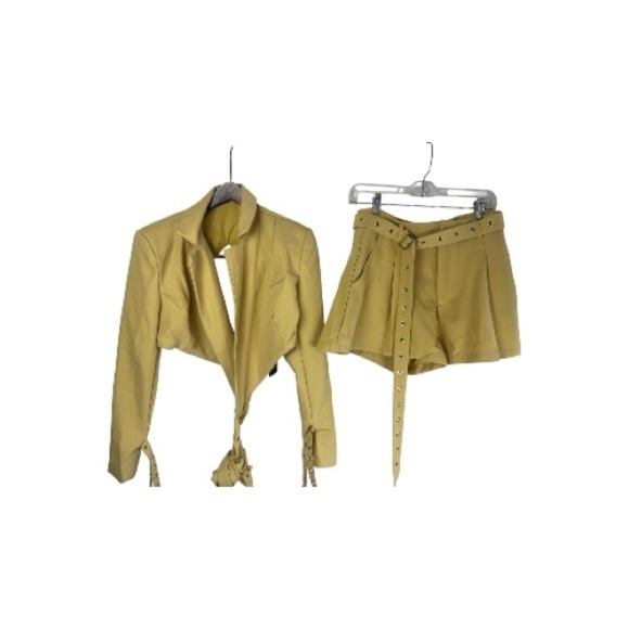 Shein NWT Monse Mathilde Lomme cross tie & open back Blazer w/ Long Belt shorts. - Picture 14 of 15